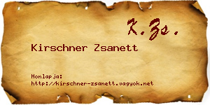 Kirschner Zsanett névjegykártya